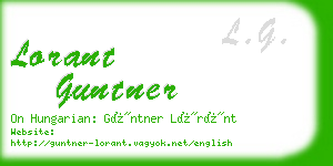 lorant guntner business card